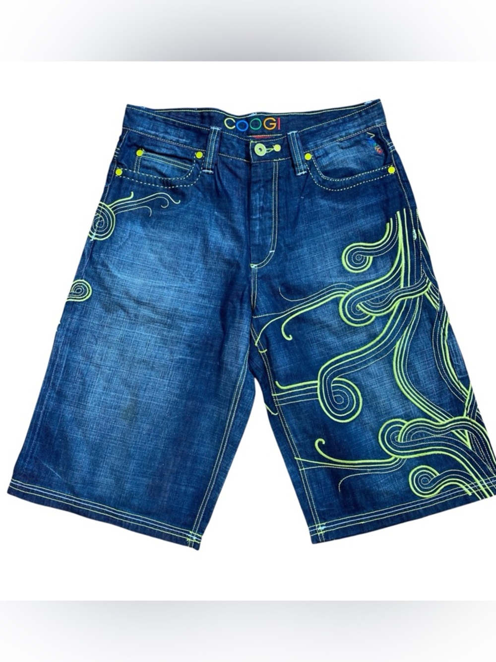 Coogi Y2K Embroidery Mens Denim Short